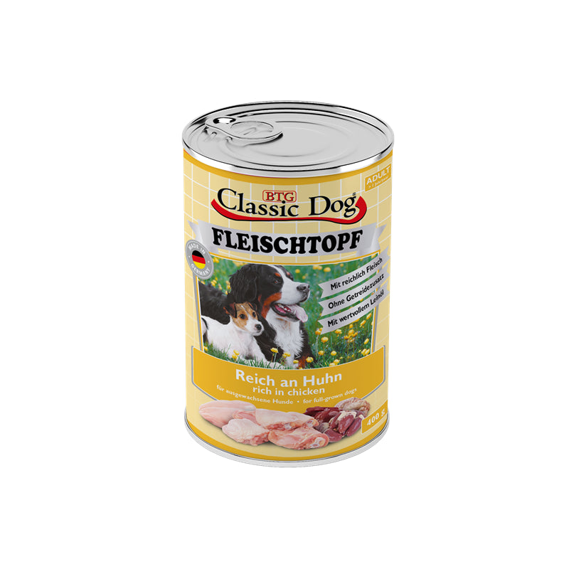 Classic Dog Dose Adult Fleischtopf Pur Reich an Huhn 400 g