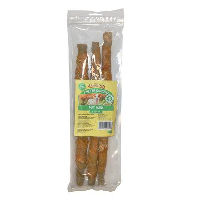 Classic Dog Snack 1 m Kaurolle mit Huhn 3 x 34 cm