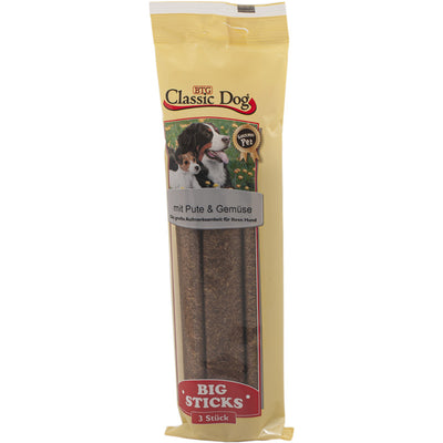 Classic Dog Snack Big Sticks Pute & Gemüse 3er Pack