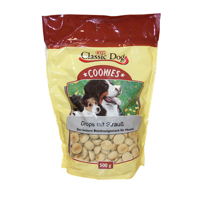 Classic Dog Snack Cookies Drops mit Strauß 500 g