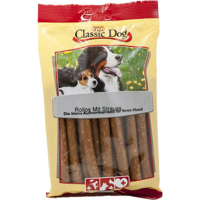 Classic Dog Snack Rollos mit Strauss 20 Stück