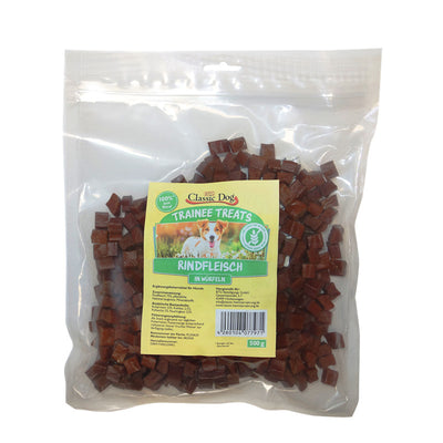 Classic Dog Snack Trainee Treats Rindfleisch in Würfeln 500 g