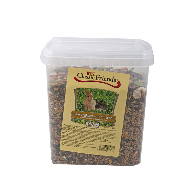 Classic Friends Zwergkaninchenfutter 3 kg Eimer