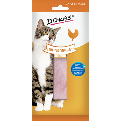 Dokas Cat Snack 100% delikates Hühnerbrustfilet 22g