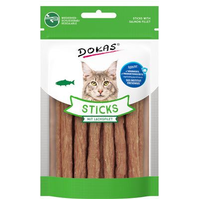 Dokas Cat Snack Sticks mit Lachsfilet 30 g
