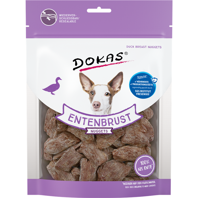 Dokas Hunde Snack Entenbrust Nuggets gefriergetrocknet 110 g