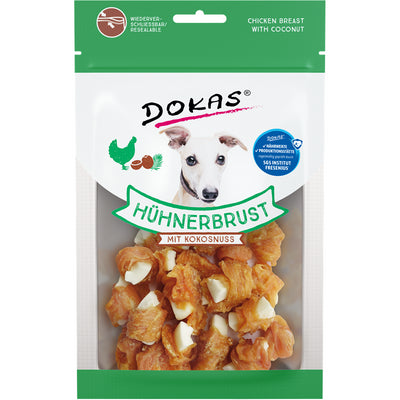 Dokas Hunde Snack Hühnerbrust mit Kokosnuss 60g