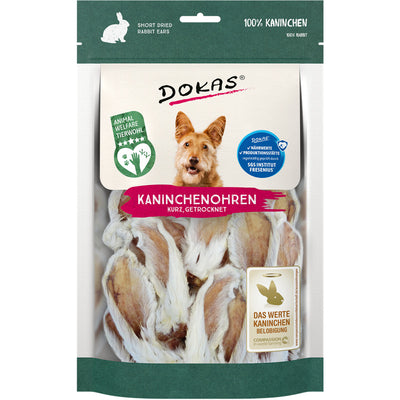 Dokas Kaninchenohren mit Fell getrocknet 100 g