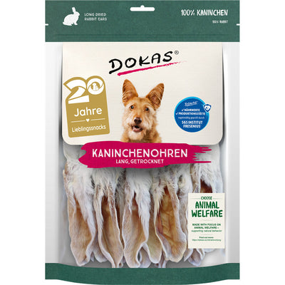 Dokas Kaninchenohren mit Fell getrocknet 180 g