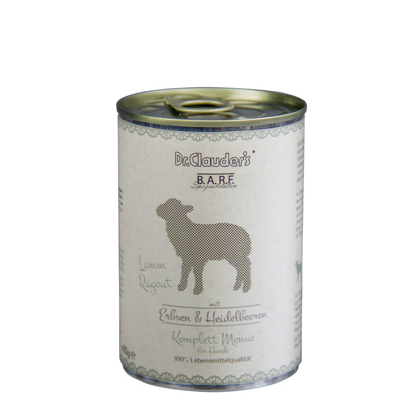 Dr.Clauder's BARF Hunde Komplettmenue Lammragout 400 g