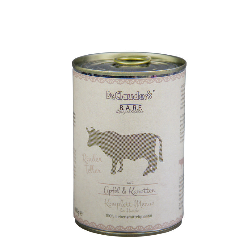 Dr.Clauder's BARF Hunde Komplettmenue Rinderteller 400 g