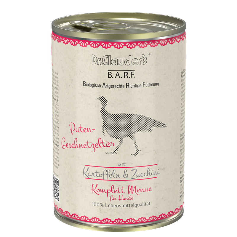 Dr.Clauder's BARF Komplettmenue Putengeschnetzeltes 400 g