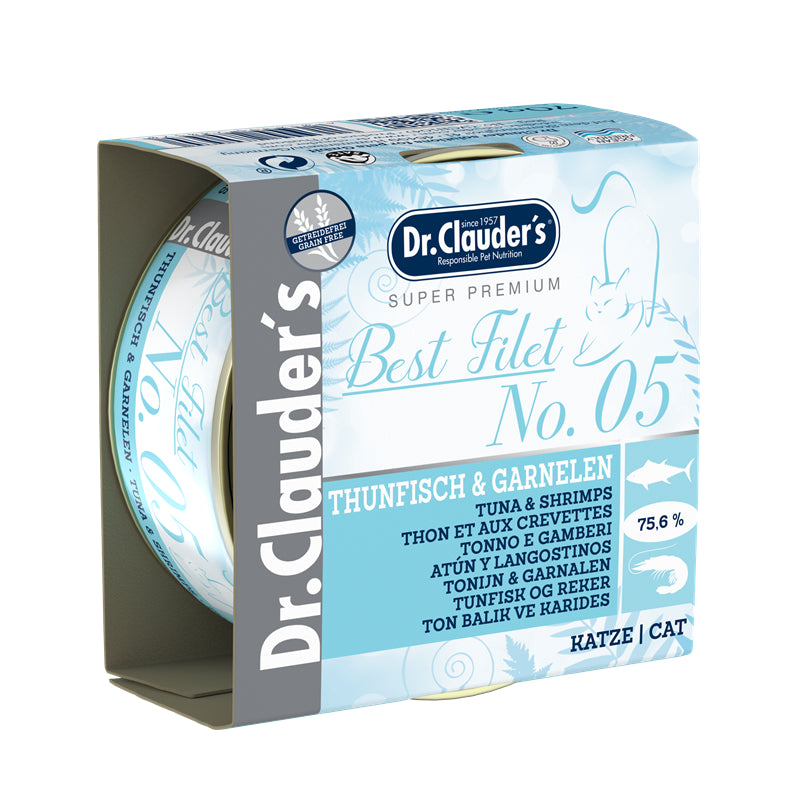 Dr.Clauder's Best Filet No5 Thunfisch & Garnelen 70 g