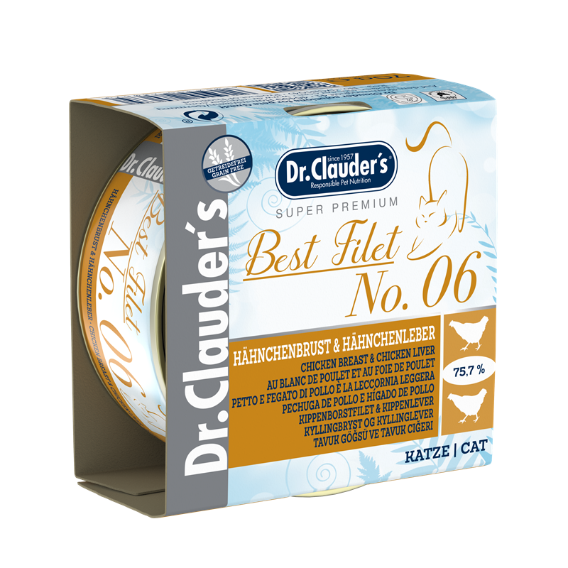 Dr.Clauder's Best Filet No6 Hähnchenbrust & Hähnchenleber 70 g