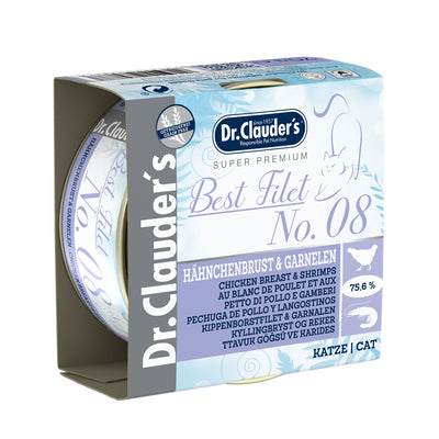 Dr.Clauder's Best Filet No8 Hähnchenbrust & Garnelen 70 g