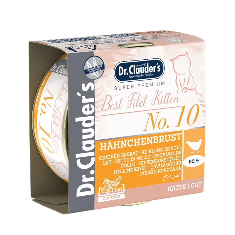 Dr.Clauder's Cat Dose Best Filet No10 Kitten Hähnchenbrust 70g