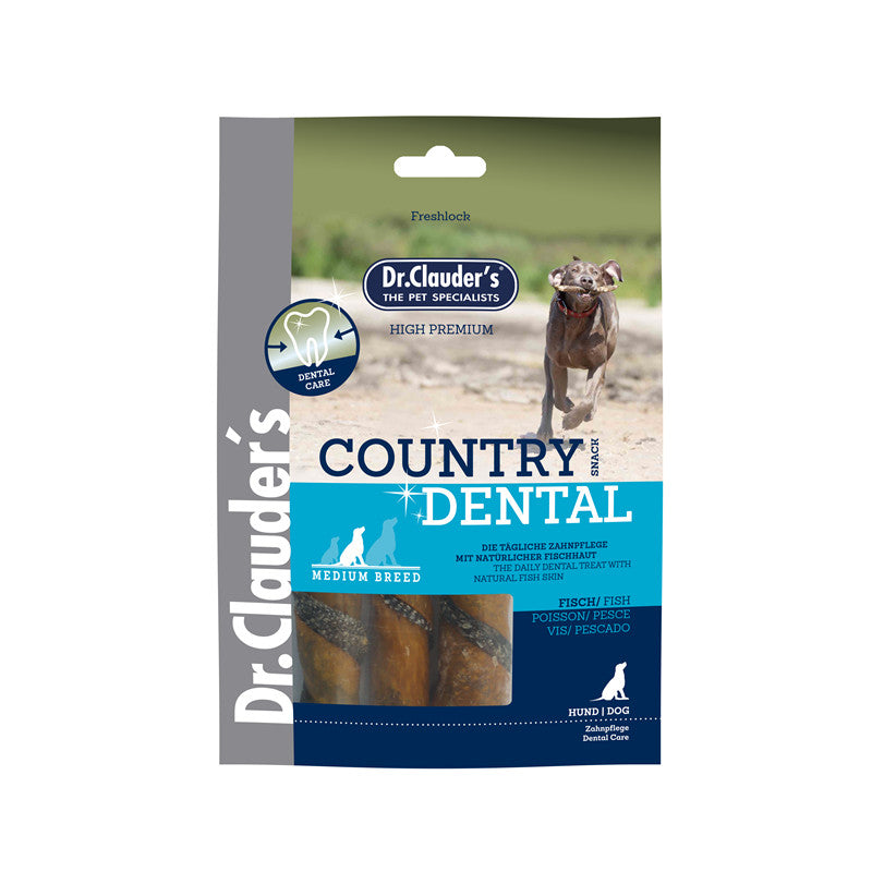 Dr.Clauder's Dog Snack Country Dental Snack Fisch Medium Breed 100 g