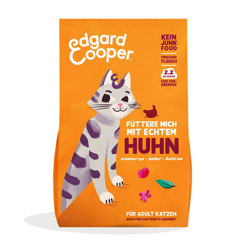 Edgard & Cooper Trockenfutter Adult frisches Freilandhuhn mit Cranberrys, Salbei und Baldrian 325g