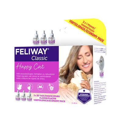 Feliway Classic Nachfüllflakon 3 x 30 Tage Vorratspack / 3 x 48 ml