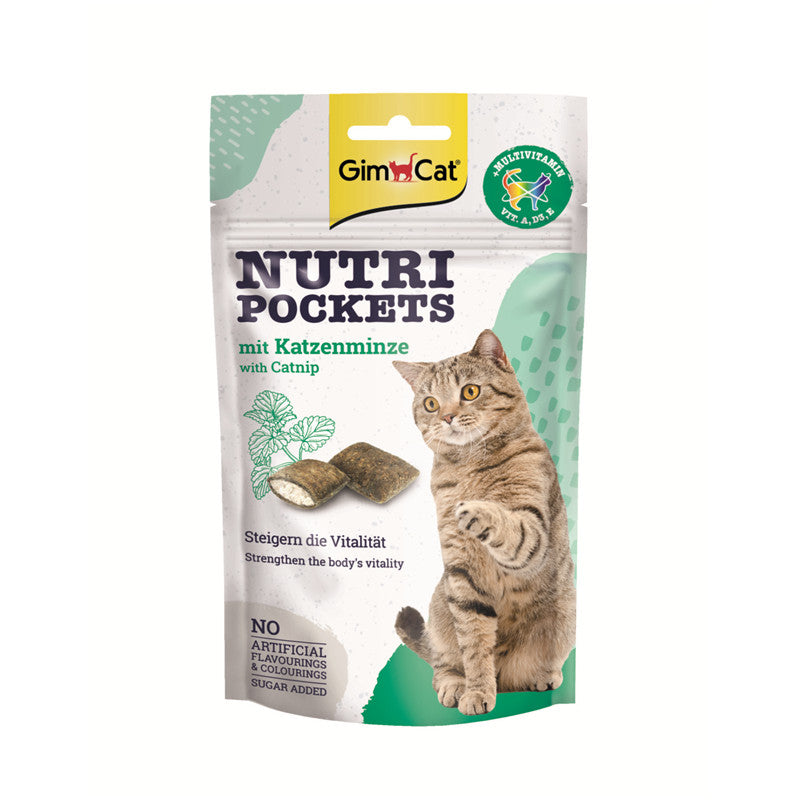 GimCat Nutri Pockets Multi-Vitamin & Katzenminze 60g