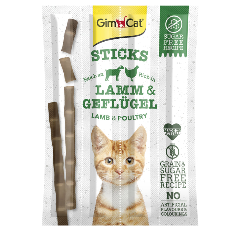 GimCat Sticks Lamm und Geflügel 4 Stück