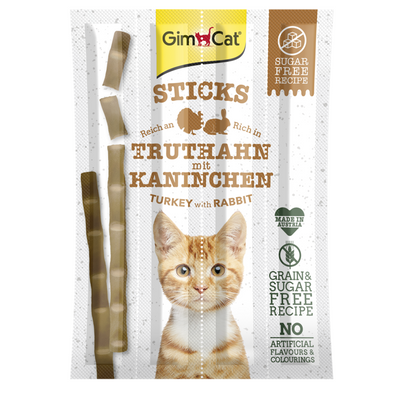 GimCat Sticks Truthahn & Kaninchen 4 Stück
