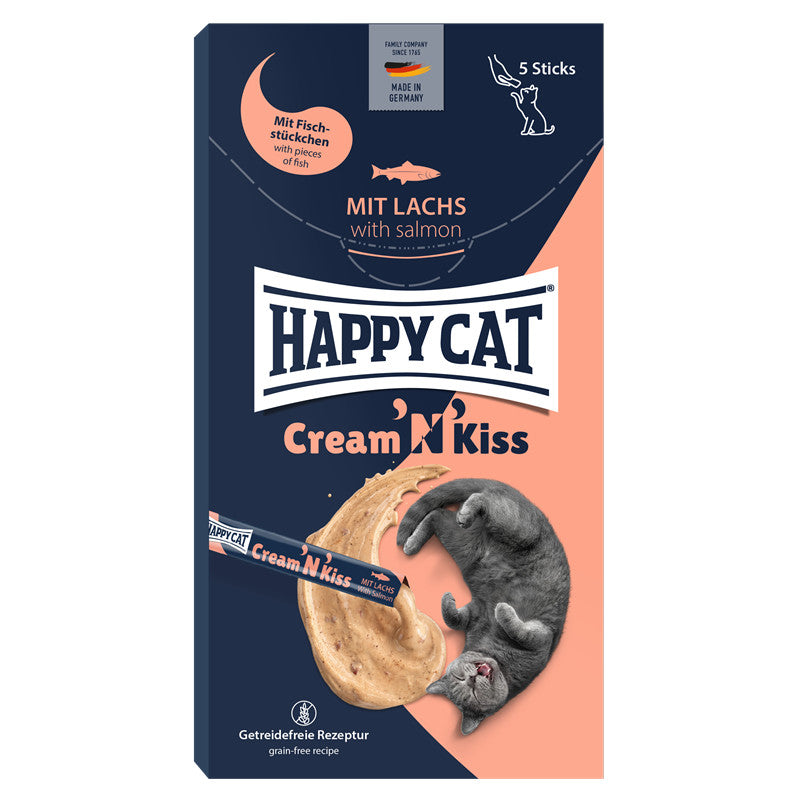 Happy Cat Cream 'N' Kiss Snack mit Lachs 80 g