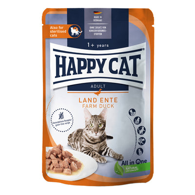 Happy Cat Nassfutter Culinary Meat in Sauce Land Ente - getreidefreie Rezeptur 85 g