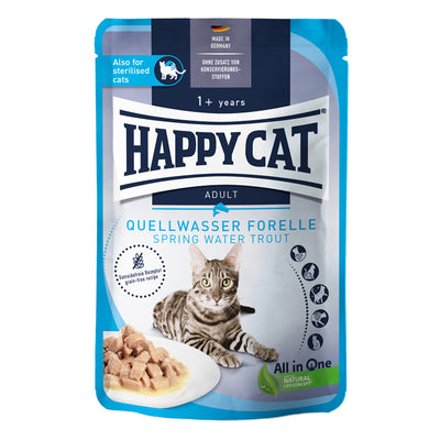 Happy Cat Nassfutter Culinary Meat in Sauce Quellwasser Forelle - getreidefreie Rezeptur 85 g