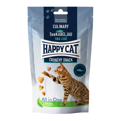 Happy Cat Snack Culinary Crunchy See-Kabeljau - auch für kastrierte Katzen - wiederverschließbar 70 g
