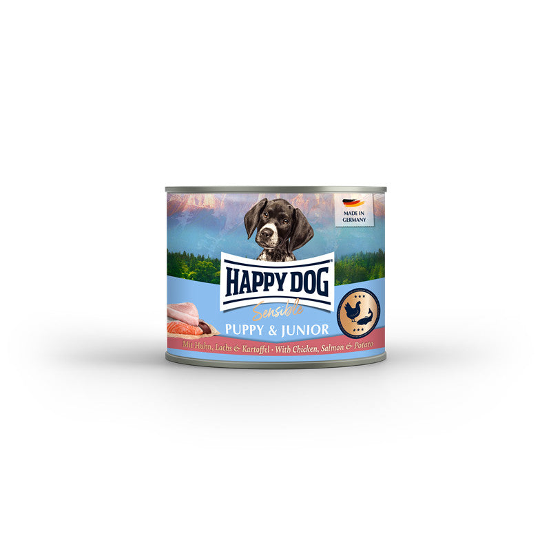 Happy Dog Dose Sensible Puppy Huhn, Lachs & Kartoffel Dose 200 g