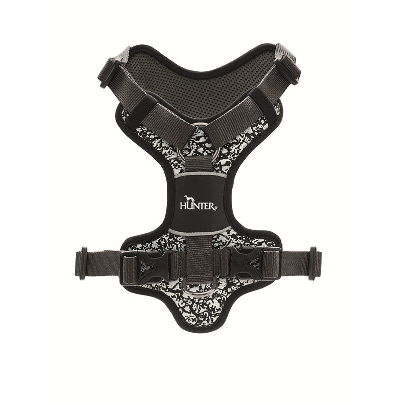 Hunter Geschirr Divo Reflect schwarz/grau S/45-56