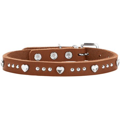 Hunter Halsband Aalborg Hearts cognac XXS-XS / 19-24 cm