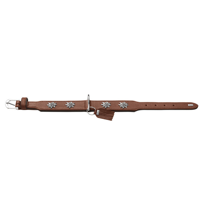 HUNTER Halsband München , Rindsleder cognac/schwarz 50/S-M
