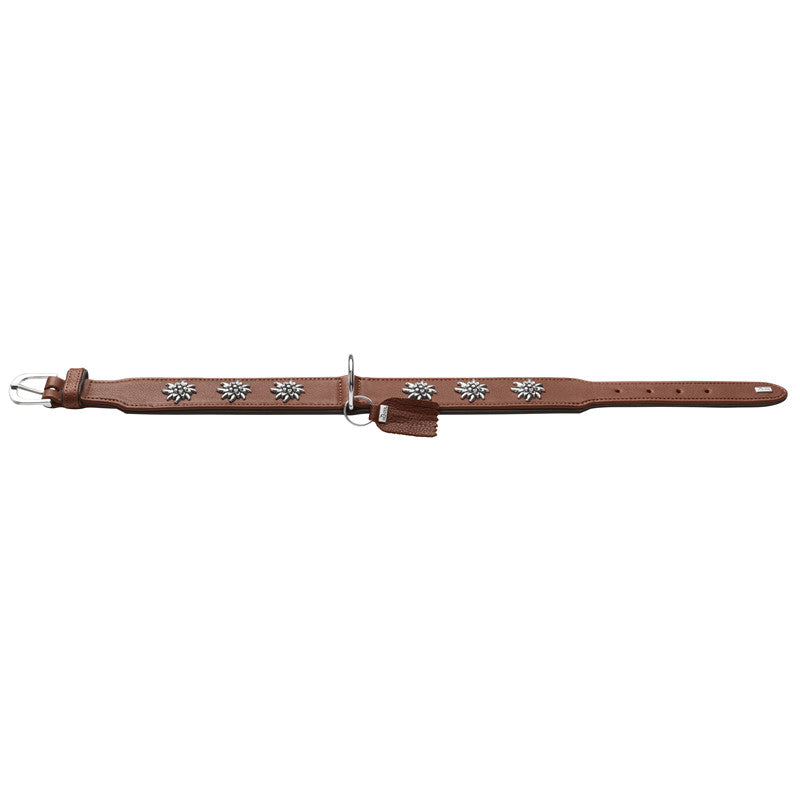 HUNTER Halsband München , Rindsleder cognac/schwarz 65/L
