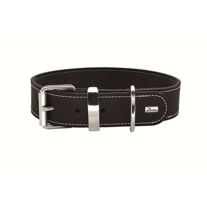 Hunter Hunde Halsband Aalborg Special schwarz Softvollrindleder 1 Stück
