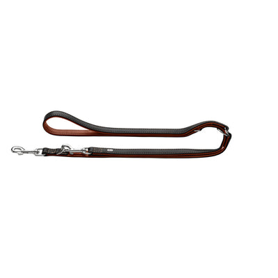 Hunter Verstellbare Führleine Canadian Up schwarz/cognac 15/200