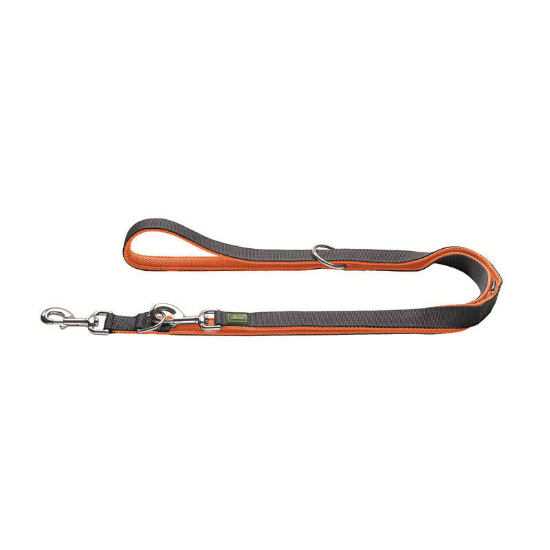 Hunter Verstellbare Führleine Maldon orange/grau 15/200