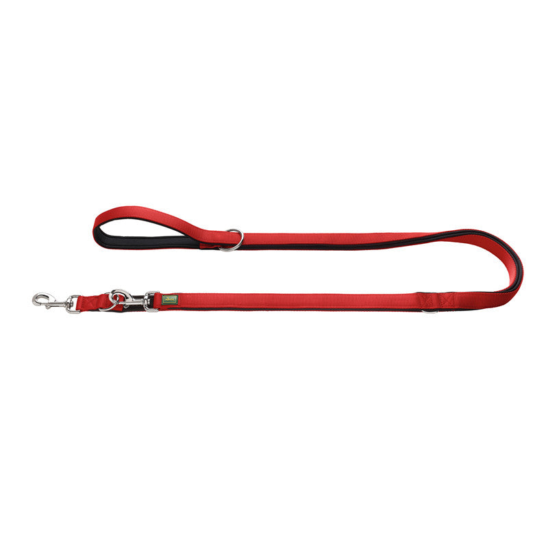 Hunter Verstellbare Führleine Neopren rot/schwarz 25/300