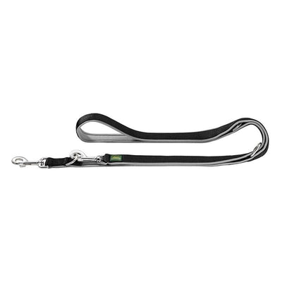 Hunter Verstellbare Führleine Neopren schwarz / grau 10 mm / 200 cm