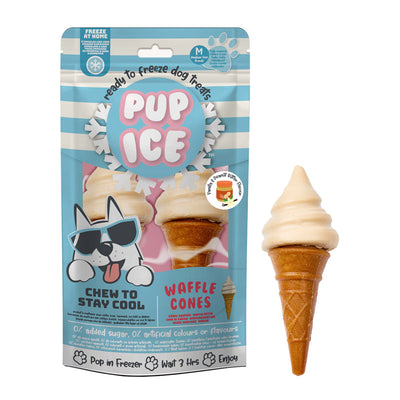 Imaginelles Dog Snack Pup Ice Waffle Cones Vanilla & Peanut Butter M 2 Stück/ 110 g