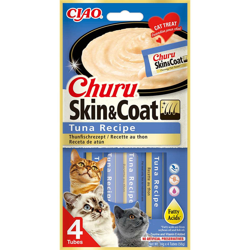 Inaba Cat Churu Skin&Coat Tuna Recipe 4 x14g 1 Stück