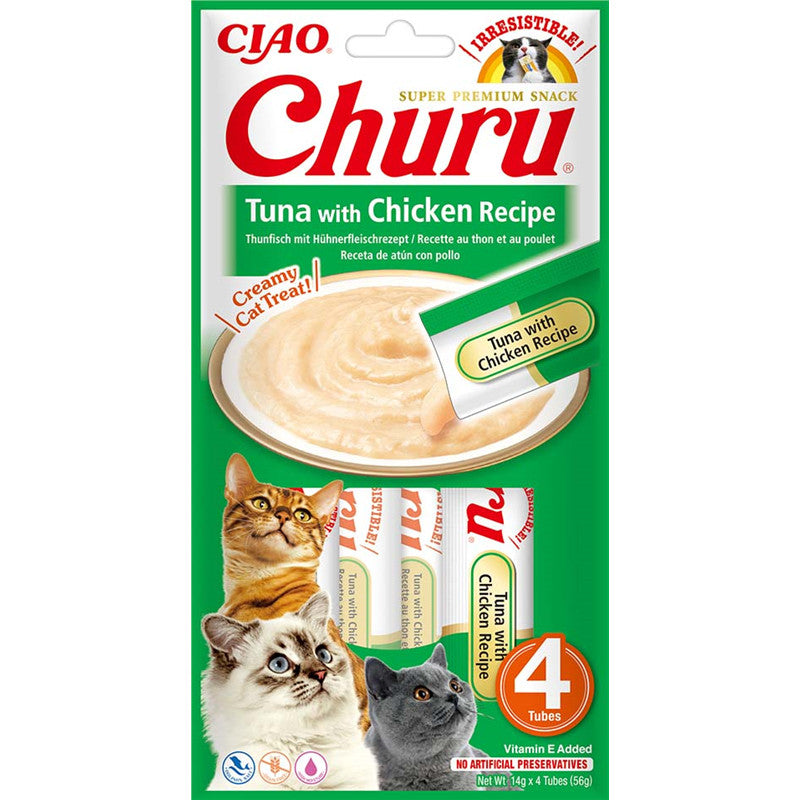 Inaba Cat Churu Tuna with Chicken Recipe 4x14g 1 Stück