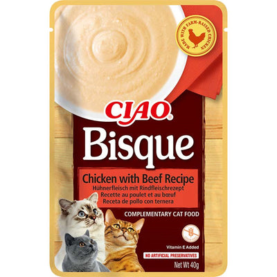 Inaba Cat Ciao Bisque Chicken with Beef Recipe 40 g