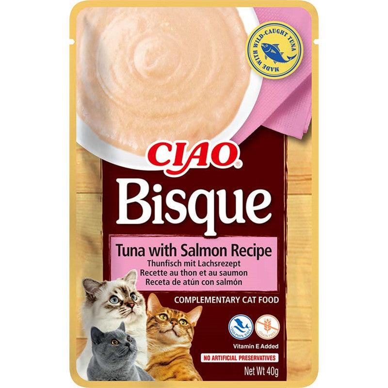 Inaba Cat Ciao Bisque Tuna with Salmon Recipe 40 g