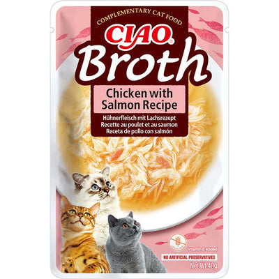 Inaba Cat Ciao Broth Chicken & Salmon Recipe 40 g