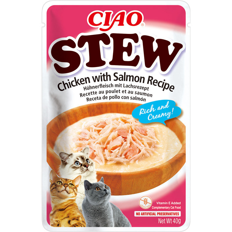 Inaba Cat Ciao Stew Chicken & Salmona Recipe 40 g