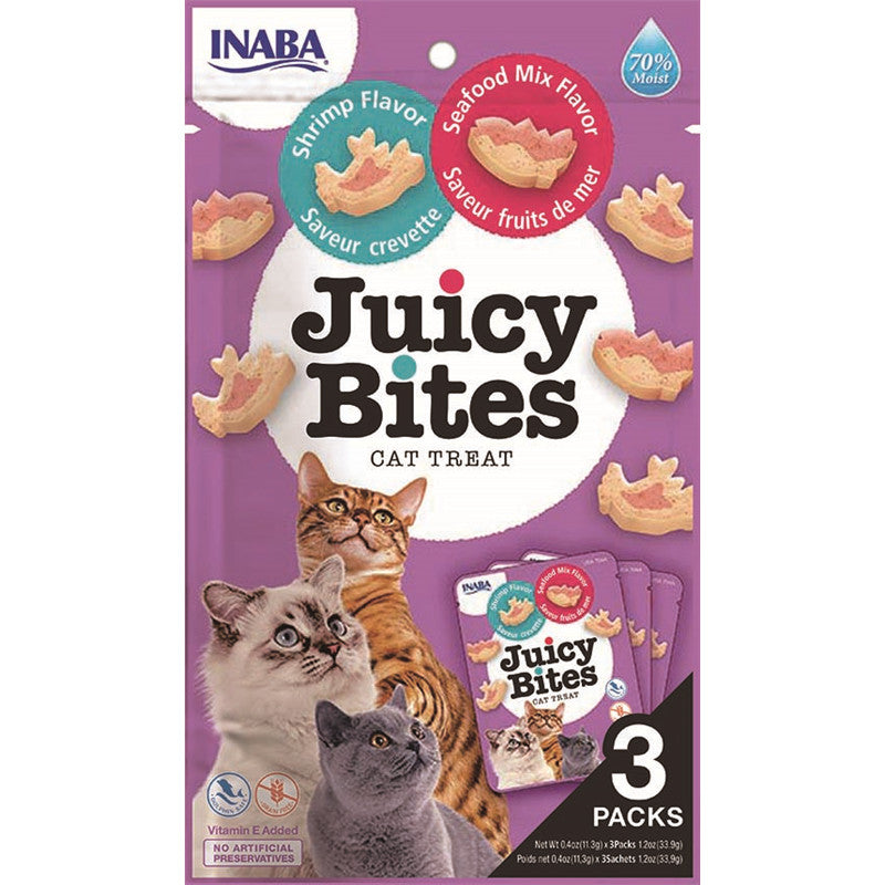 Inaba Cat Juicy Bites Shrimp+Seefood Flavour 3 x11,3g 1 Stück