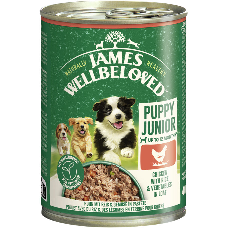 JAMES WELLBELOVED™ Hund Dose Junior Huhn Pastete 400 g