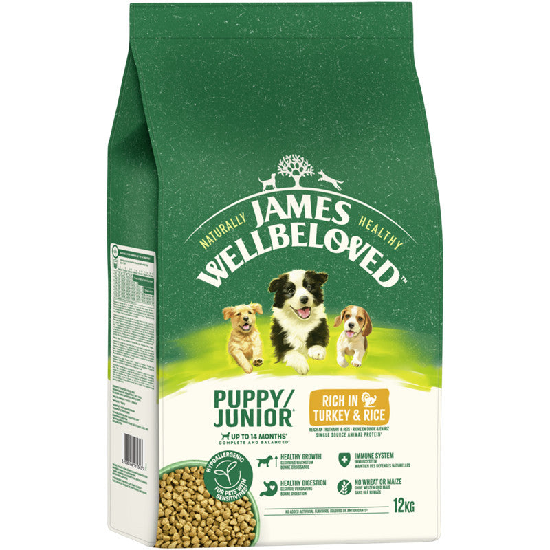 JAMES WELLBELOVED™ Hund Junior Truthahn & Reis 12 kg
